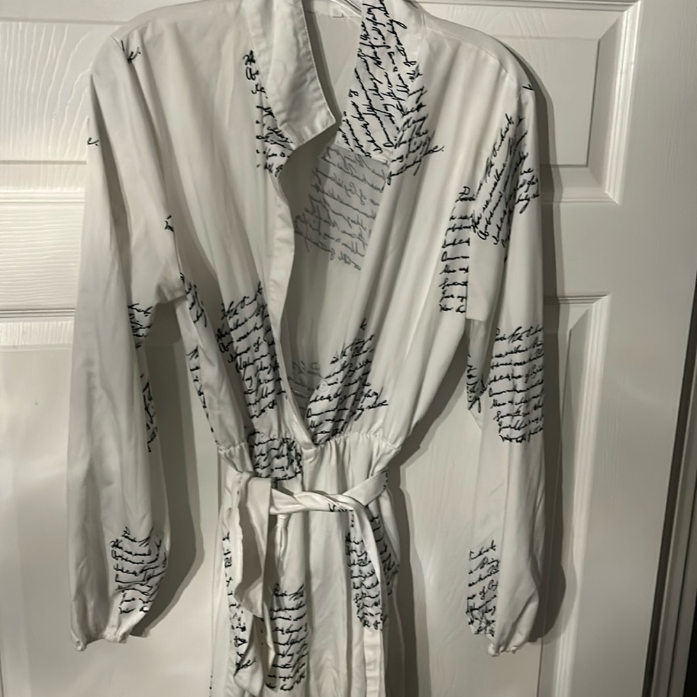 Taylor swift inspired White jumpsuit with navy blue writing
